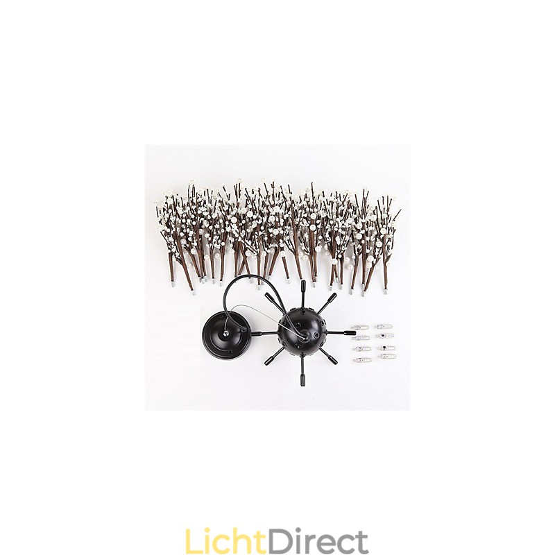 Moderne kroonluchter vuurwerk vintage smeedijzer met 8 lampen kroonluchter eiland hanglamp plafondlamp