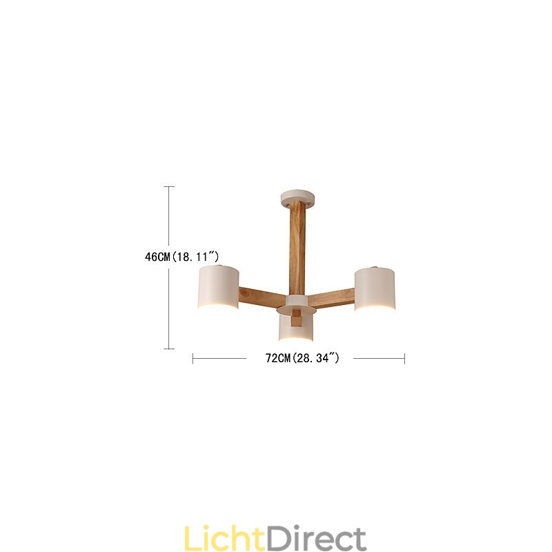 3-lichts kroonluchter Modern eigentijds Traditioneel klassiek Vintage Landelijk Hout Kenmerk voor hout