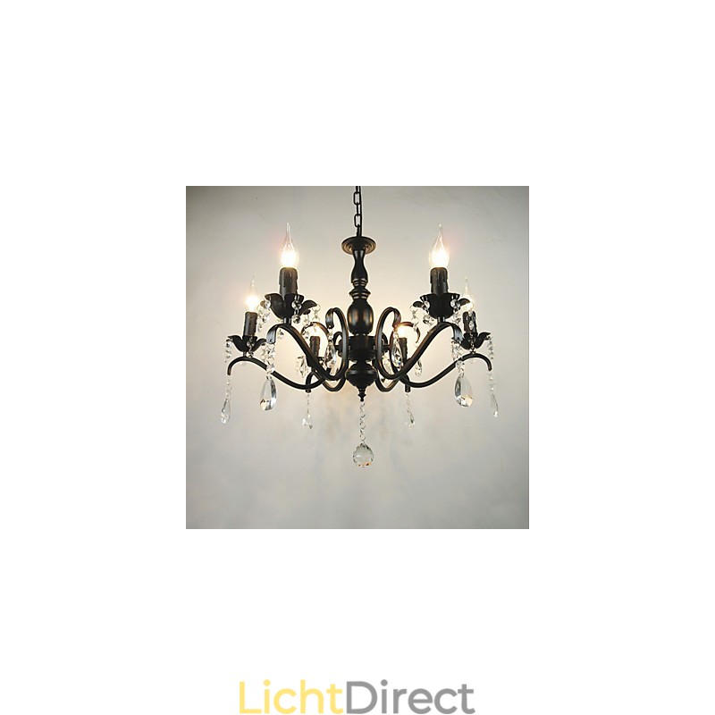 Kroonluchter Eenvoudig Kristal IJzer Kaarslicht Decoratie Lampen Verlichting