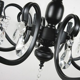 Kroonluchter Eenvoudig Kristal IJzer Kaarslicht Decoratie Lampen Verlichting