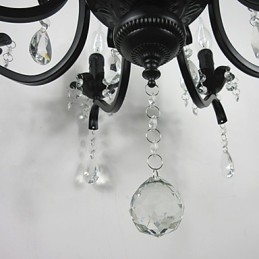Kroonluchter Eenvoudig Kristal IJzer Kaarslicht Decoratie Lampen Verlichting
