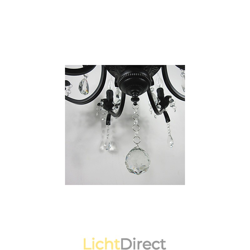 Kroonluchter Eenvoudig Kristal IJzer Kaarslicht Decoratie Lampen Verlichting