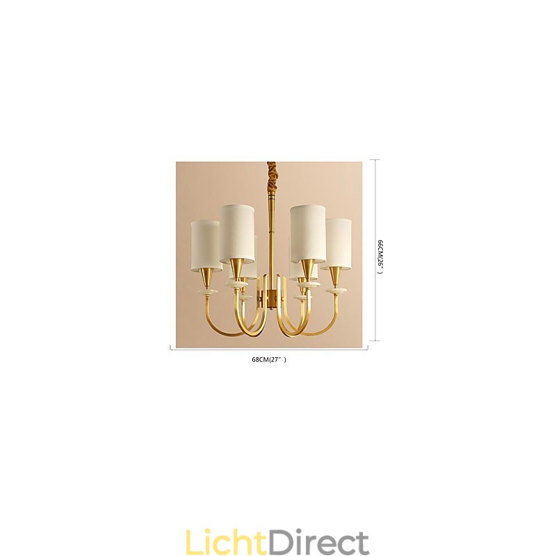 Alle koperen kroonluchter Jade decoratieve kroonluchter