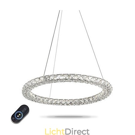 Moderne ringvormige kristallen hanglamp Kristallen kroonluchter Plafondlamp Binnenlampen Armaturen Dimbaar met afstandsbediening Moderne ringvormige kristallen hanglamp Kristallen kroonluchter Plafondlamp Binnenlampen Armaturen Dimbaar met afstandsbediening