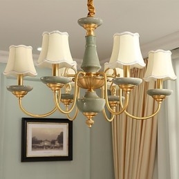 Alle koperen kroonluchter Jade decoratieve kroonluchter