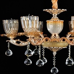 Moderne, eigentijdse, traditionele, klassieke zinklegering met kristallen mini-stijl hanglamp van metaal