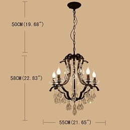 5 lampen kristallen kroonluchter moderne eigentijdse traditionele klassieke rustieke lodge vintage retro lantaarn trommel land schilderij