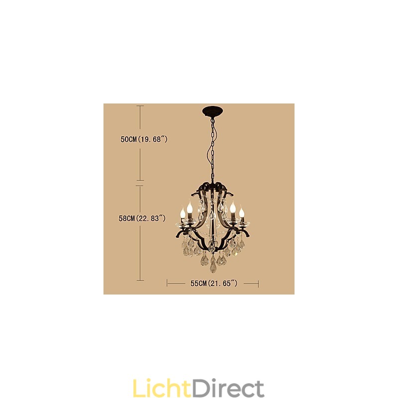 5 lampen kristallen kroonluchter moderne eigentijdse traditionele klassieke rustieke lodge vintage retro lantaarn trommel land schilderij