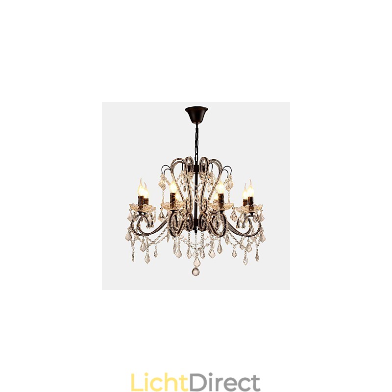 8 lampen kristallen kroonluchter moderne eigentijdse traditionele klassieke rustieke lodge vintage retro