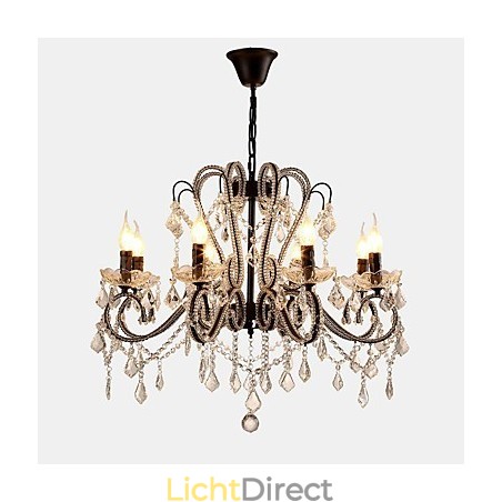 8 lampen kristallen kroonluchter moderne eigentijdse traditionele klassieke rustieke lodge vintage retro