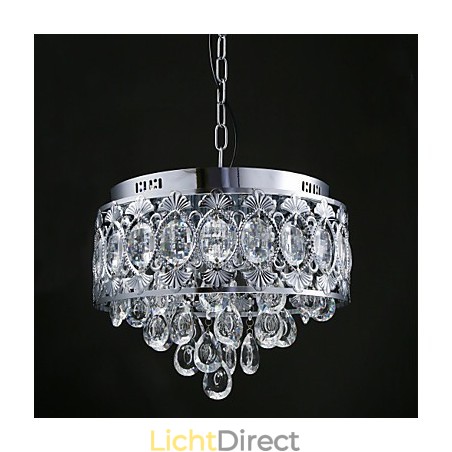 Elegante moderne transparante kristallen kroonluchter met 4 lampen Elegante moderne transparante kristallen kroonluchter met 4 lampen