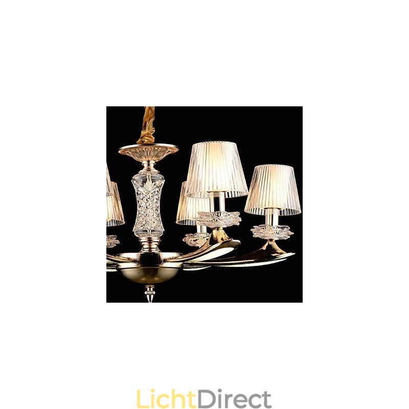 Moderne, eigentijdse, traditionele, klassieke zinklegering met kristallen mini-stijl hanglamp van metaal
