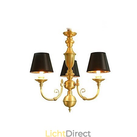 Kroonluchter Traditioneel Klassiek Landelijk Messing Kenmerk voor Mini Stijl Metaal 3 Lampen Kroonluchter Traditioneel Klassiek Landelijk Messing Kenmerk voor Mini Stijl Metaal 3 Lampen