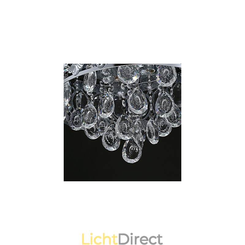 Elegante moderne transparante kristallen kroonluchter met 4 lampen