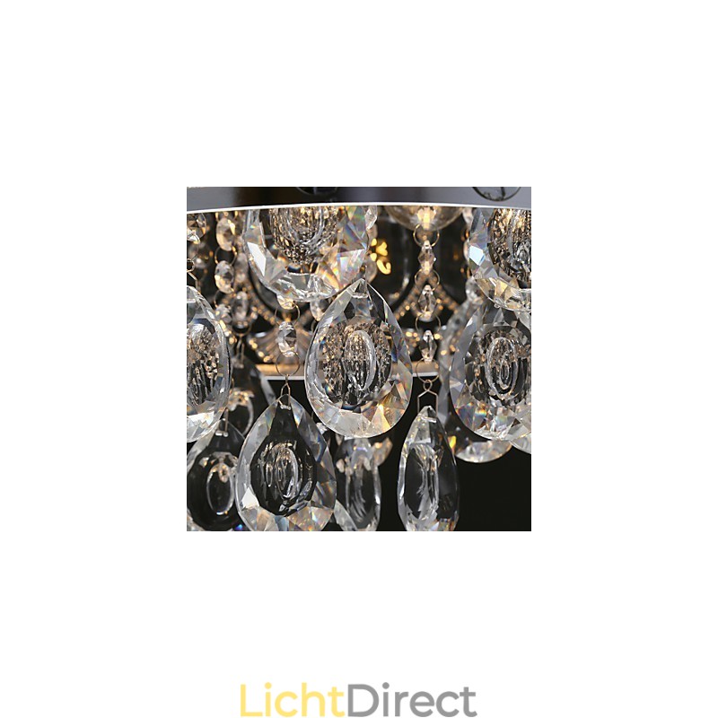 Elegante moderne transparante kristallen kroonluchter met 4 lampen