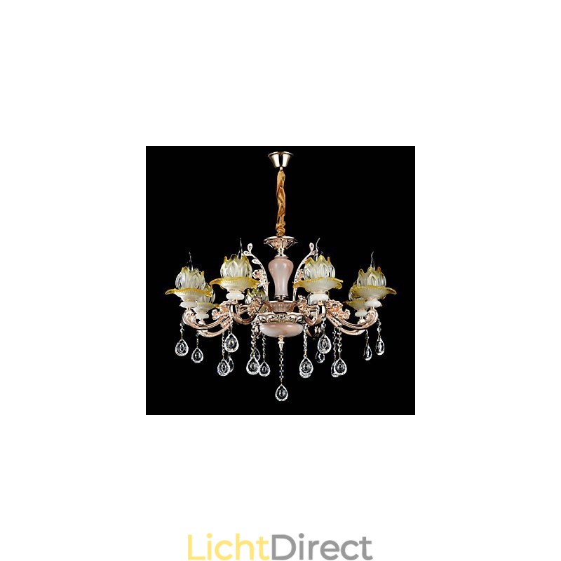 Moderne, eigentijdse, traditionele, klassieke zinklegering met kristallen mini-stijl hanglamp van metaal