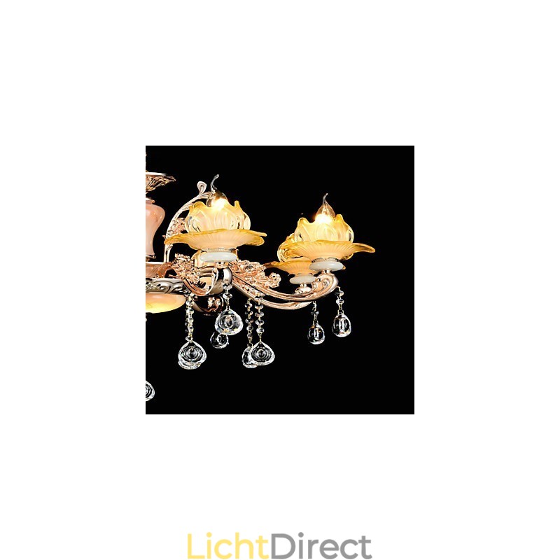 Moderne, eigentijdse, traditionele, klassieke zinklegering met kristallen mini-stijl hanglamp van metaal