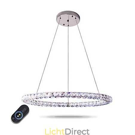 Moderne ringvormige kristallen hanglamp Moderne kristallen kroonluchter Plafondlamp Binnenlamp Armaturen Dimbaar met afstandsbediening Moderne ringvormige kristallen hanglamp Moderne kristallen kroonluchter Plafondlamp Binnenlamp Armaturen Dimbaar met afstandsbediening