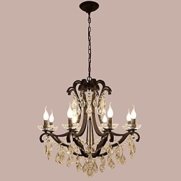8 lampen kristallen kroonluchter moderne eigentijdse traditionele klassieke rustieke lodge vintage retro lantaarn trommel land schilderij