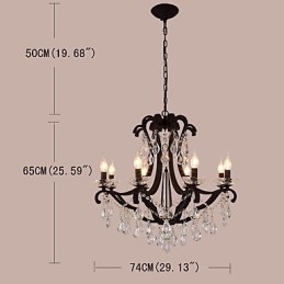8 lampen kristallen kroonluchter moderne eigentijdse traditionele klassieke rustieke lodge vintage retro lantaarn trommel land schilderij