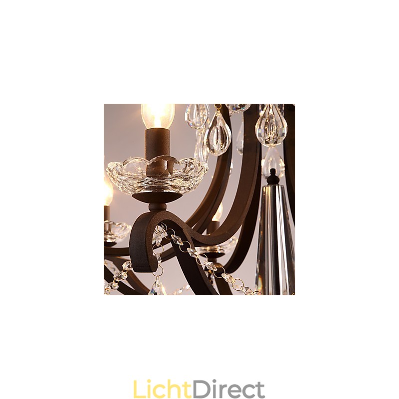 8 lampen kristallen kroonluchter moderne eigentijdse traditionele klassieke rustieke lodge vintage retro lantaarn trommel land schilderij