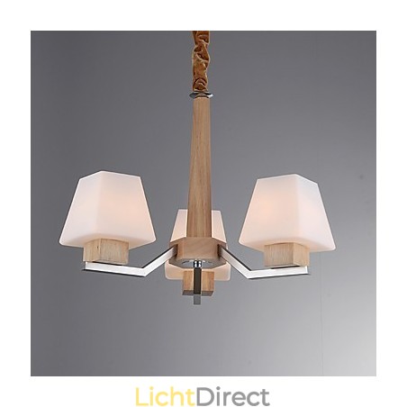 Moderne eigentijdse gegalvaniseerde eigenschap voor houten bamboe kroonluchter