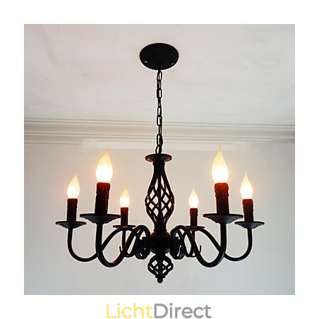 Artistiek Chic & Modern Andere kenmerken voor Kaars Stijl Metaal Binnen 6 Lampen Kroonluchter Artistiek Chic & Modern Andere kenmerken voor Kaars Stijl Metaal Binnen 6 Lampen Kroonluchter