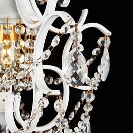 IJzeren schilderij kroonluchter met heldere kristallen moderne verlichtingslamp
