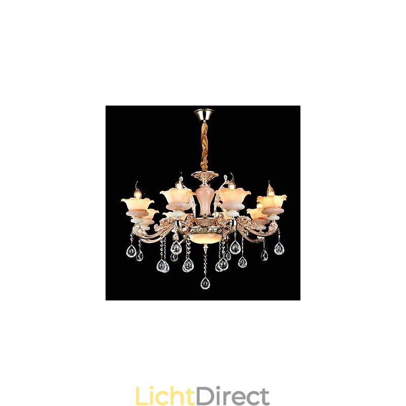 Moderne, eigentijdse, traditionele, klassieke zinklegering met kristallen mini-stijl hanglamp van metaal