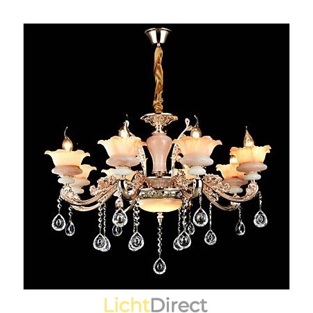 Moderne, eigentijdse, traditionele, klassieke zinklegering met kristallen mini-stijl hanglamp van metaal