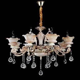 Moderne, eigentijdse, traditionele, klassieke zinklegering met kristallen mini-stijl hanglamp van metaal