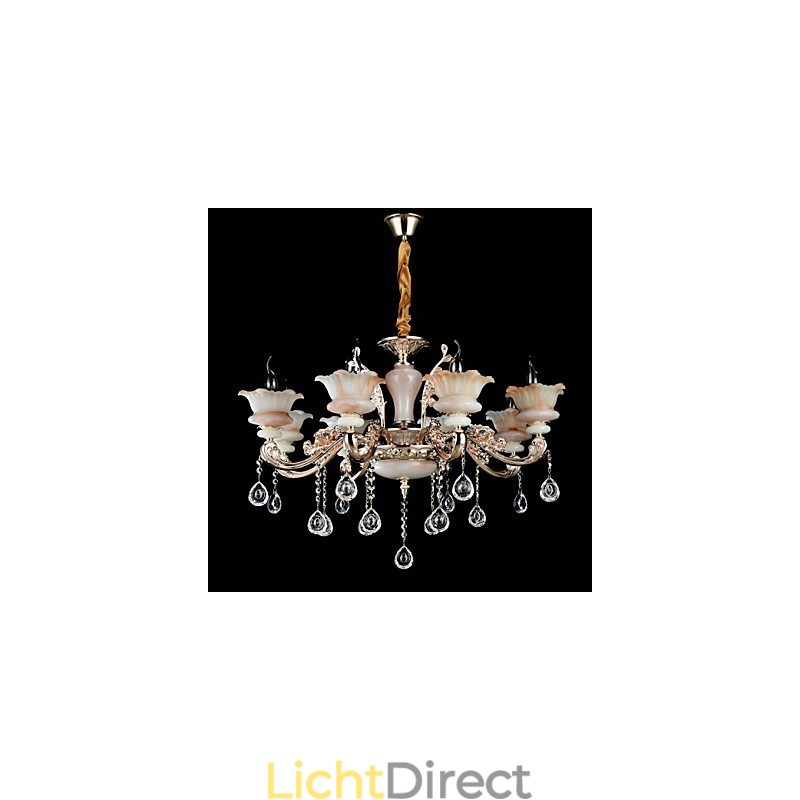 Moderne, eigentijdse, traditionele, klassieke zinklegering met kristallen mini-stijl hanglamp van metaal