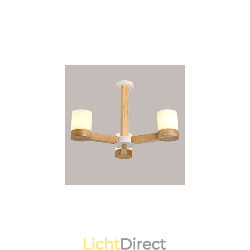 3-lichts kroonluchter Modern eigentijds Traditioneel klassiek Vintage Landelijk Hout Kenmerk voor hout
