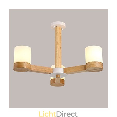 3-lichts kroonluchter Modern eigentijds Traditioneel klassiek Vintage Landelijk Hout Kenmerk voor hout