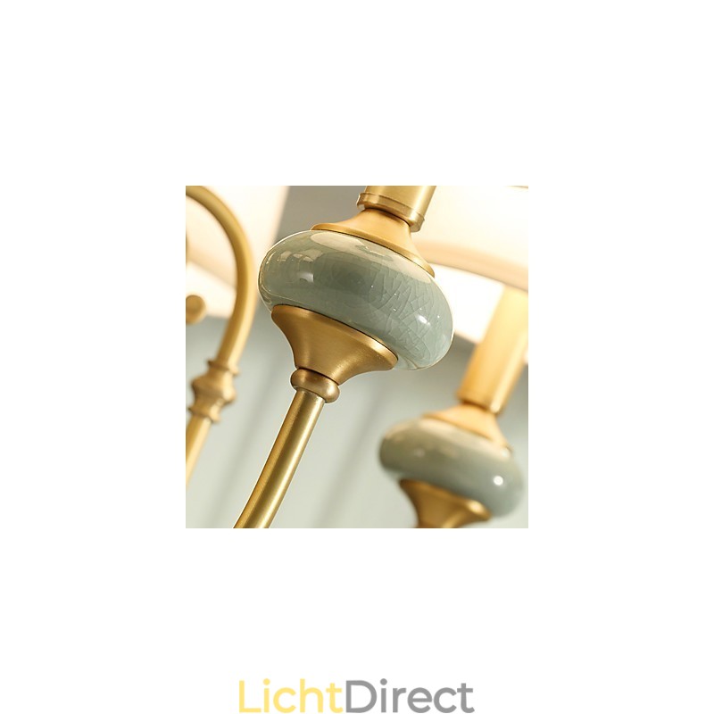 Traditionele klassieke landelijke messing-functie voor mini-stijl metalen kroonluchter met 3 lampen