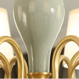 Traditionele klassieke landelijke messing-functie voor mini-stijl metalen kroonluchter met 3 lampen