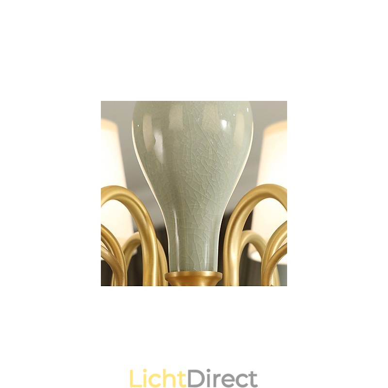 Traditionele klassieke landelijke messing-functie voor mini-stijl metalen kroonluchter met 3 lampen