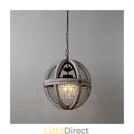 Vintage Metalen Amerikaanse Industriële Loft Schilderij Kleur Houten Kroonluchter Lamp de Indoor Decorate Hanglamp