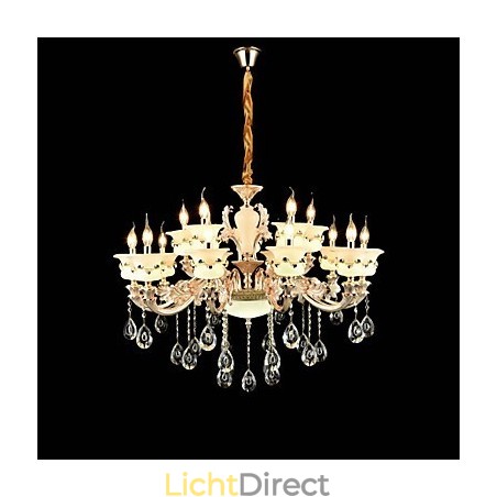 Traditionele klassieke zinklegering Kenmerk voor kristal mini-stijl metalen binnentuin 15 lampen kroonluchter Traditionele klassieke zinklegering Kenmerk voor kristal mini-stijl metalen binnentuin 15 lampen kroonluchter