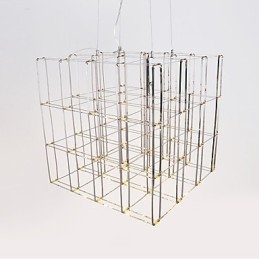 Moderne kroonluchterlamp van roestvrij staal Loftverlichting