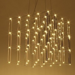 Moderne kroonluchterlamp van roestvrij staal Loftverlichting