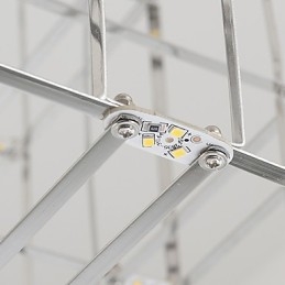 Moderne kroonluchterlamp van roestvrij staal Loftverlichting