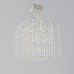 Moderne kroonluchterlamp van roestvrij staal Loftverlichting