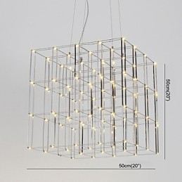 Moderne kroonluchterlamp van roestvrij staal Loftverlichting