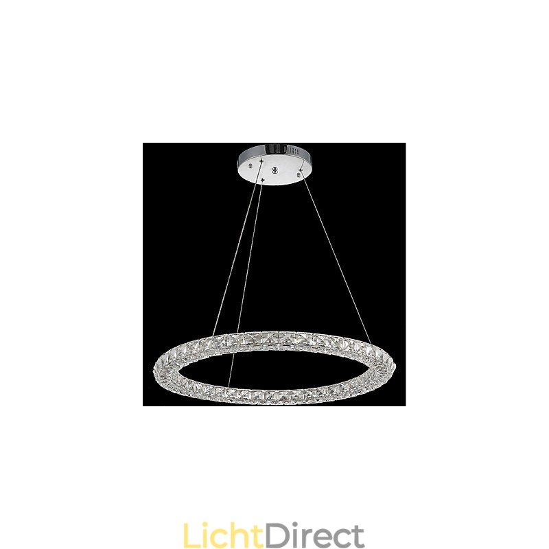 Ring Kristallen Hanglamp Moderne Kristallen Kroonluchter Plafondlampen Binnen Lampen Armaturen Dimbaar Met Afstandsbediening