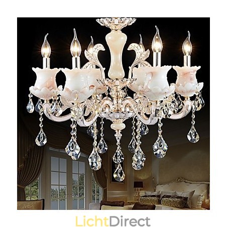 Europese stijl zinklegering kaars kristal hanglamp Europese stijl zinklegering kaars kristal hanglamp