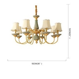 Alle koperen kroonluchter Jade decoratieve kroonluchter KP8