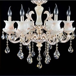 Europese stijl zinklegering kaars kristal hanglamp