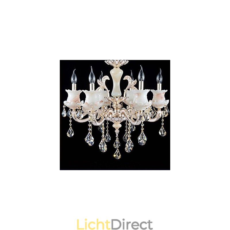 Europese stijl zinklegering kaars kristal hanglamp