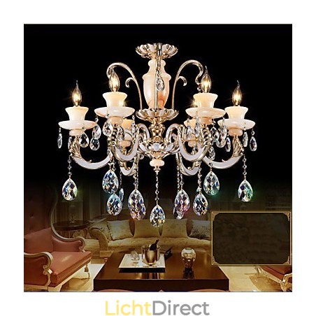 Europese hoogwaardige Jade Kristallen Hanglamp Sfeervolle Zinklegering Hanglamp Kaars Kristallen Lamp Europese hoogwaardige Jade Kristallen Hanglamp Sfeervolle Zinklegering Hanglamp Kaars Kristallen Lamp